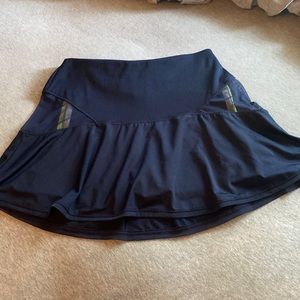 high waisted blue tennis skirt